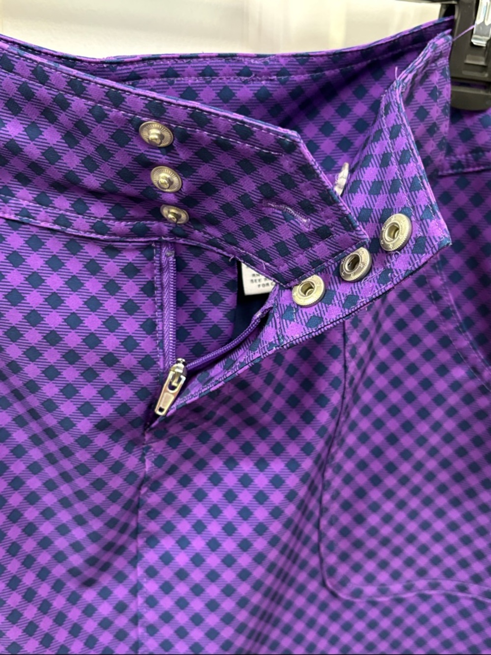 Jofit Purple Checkered Golf Skort with Front Pockets NNT size 6 - Picture 8 of 14